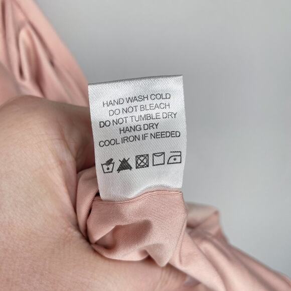 NWOT Lovers and Friends Love Happy Mauve Low Cut Surplice Ruched Mini Dress XS - Picture 13 of 13